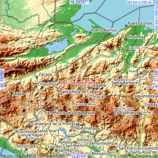 Topographic map of San Juan de Planes
