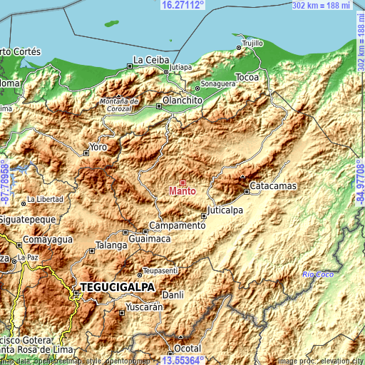 Topographic map of Manto