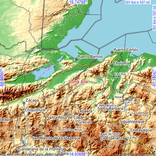 Topographic map of Loma Alta