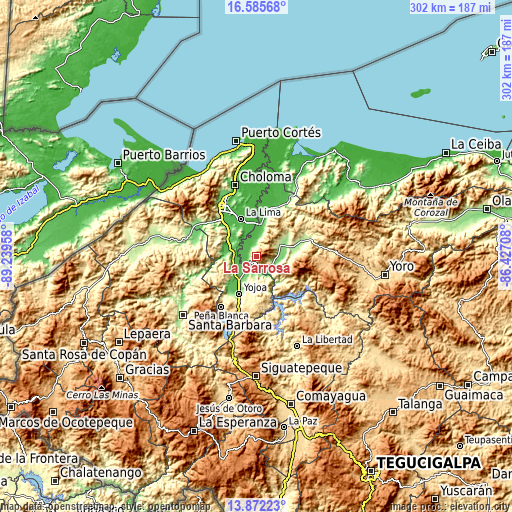 Topographic map of La Sarrosa