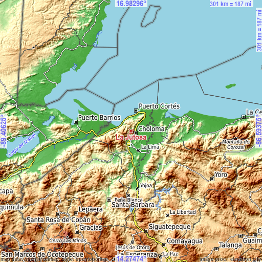 Topographic map of La Jutosa
