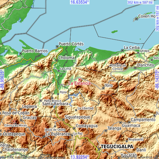 Topographic map of La Estancia