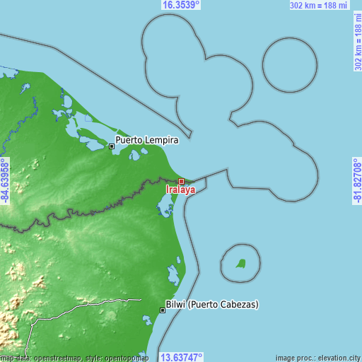 Topographic map of Iralaya