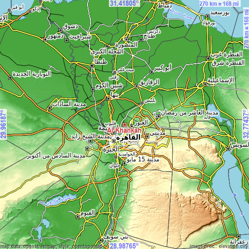 Topographic map of Al Khānkah