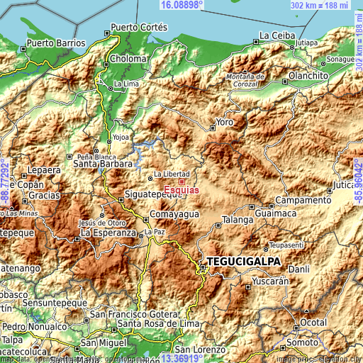 Topographic map of Esquías