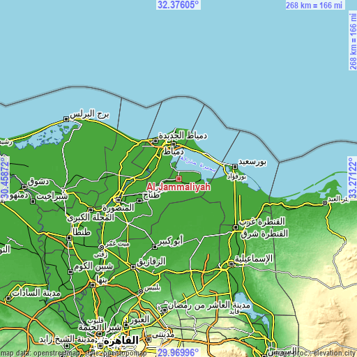 Topographic map of Al Jammālīyah