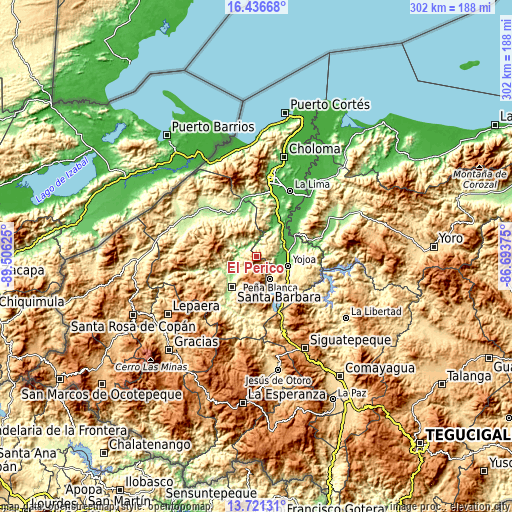 Topographic map of El Perico