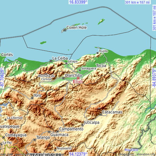 Topographic map of Elíxir