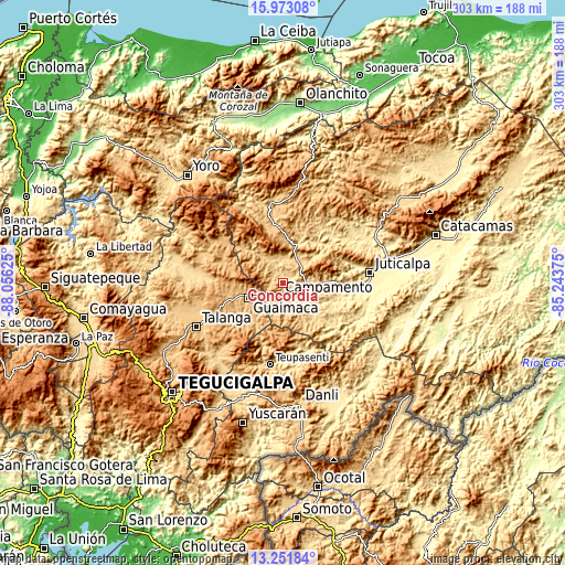 Topographic map of Concordia