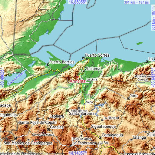 Topographic map of Armenta