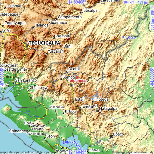 Topographic map of Telpaneca