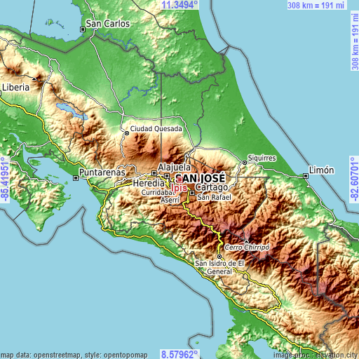 Topographic map of Ipís