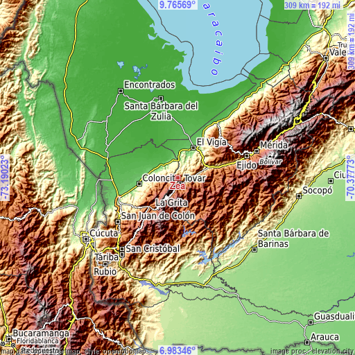 Topographic map of Zea