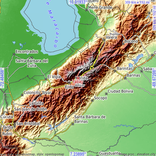 Topographic map of Tabay