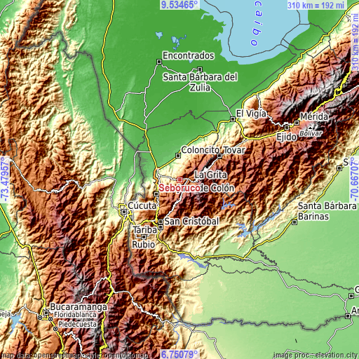 Topographic map of Seboruco