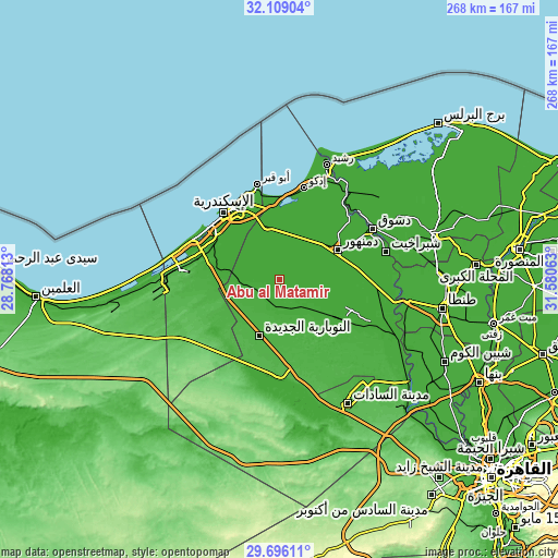 Topographic map of Abū al Maţāmīr