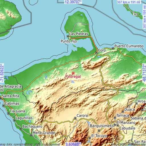 Topographic map of Pedregal