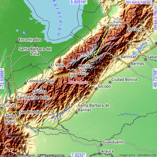 Topographic map of Mucumpiz