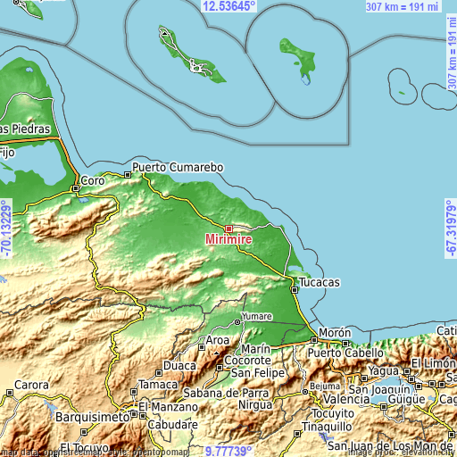 Topographic map of Mirimire