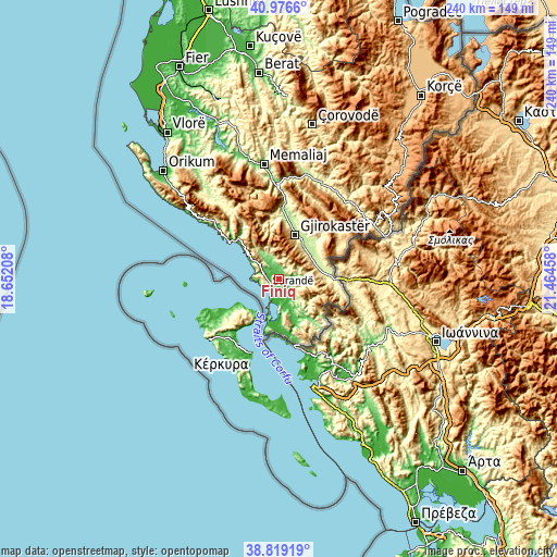 Topographic map of Finiq