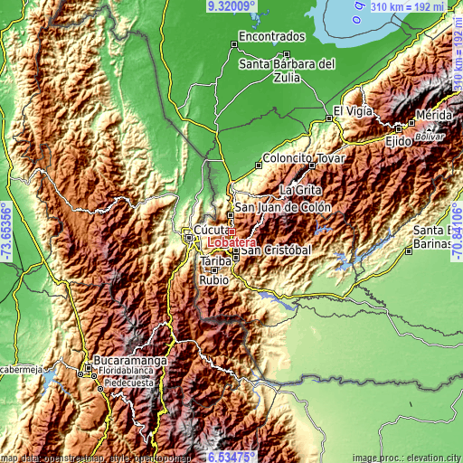 Topographic map of Lobatera