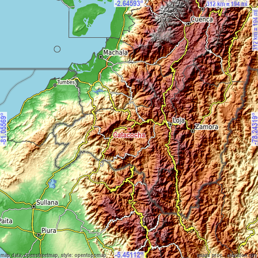 Topographic map of Catacocha