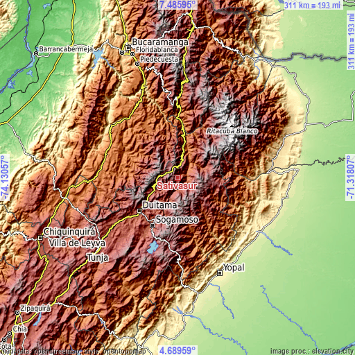 Topographic map of Sativasur