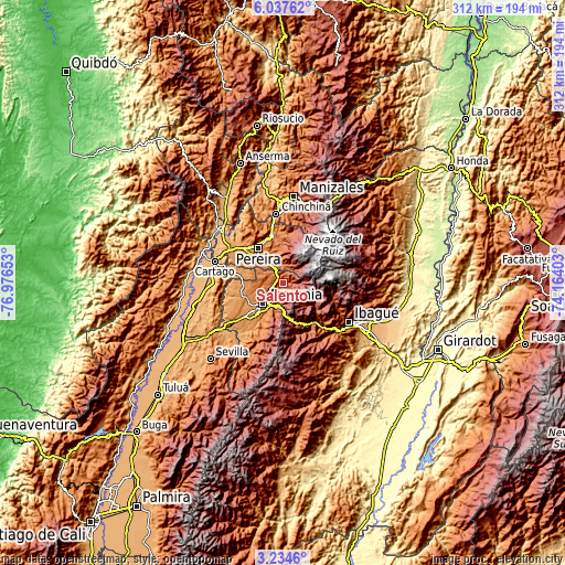 Topographic map of Salento