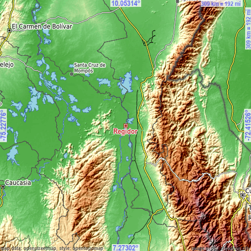 Topographic map of Regidor