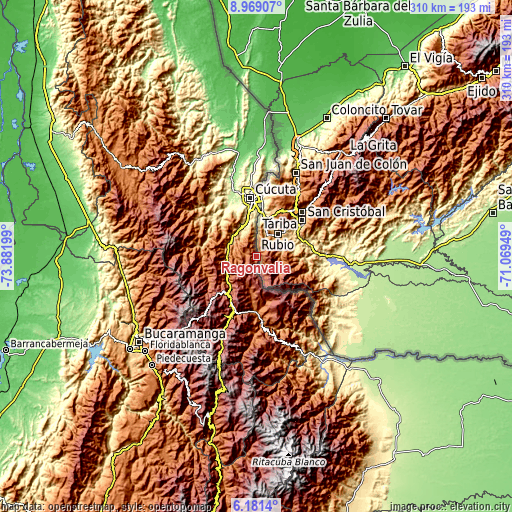 Topographic map of Ragonvalia