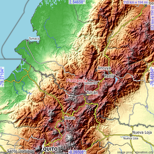Topographic map of Piedrancha