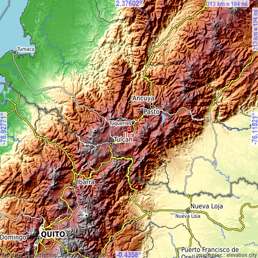 Topographic map of Iles