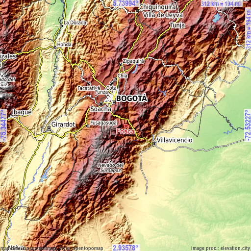 Topographic map of Fosca