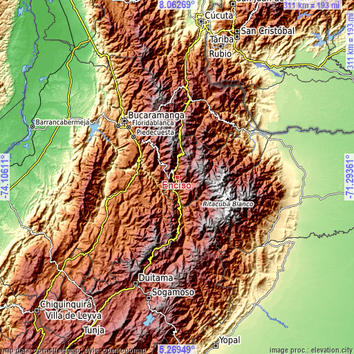 Topographic map of Enciso