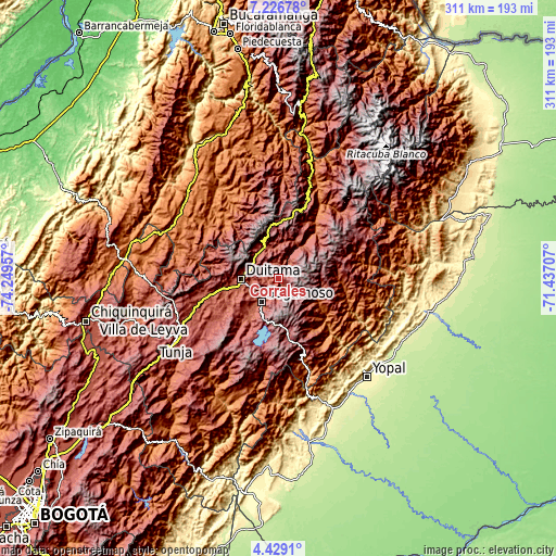 Topographic map of Corrales