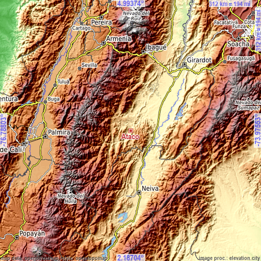 Topographic map of Ataco