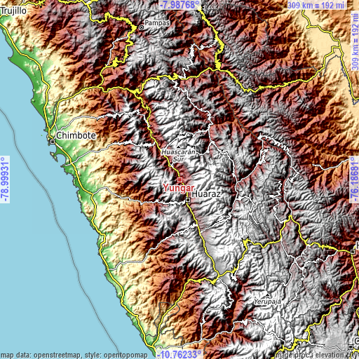 Topographic map of Yungar