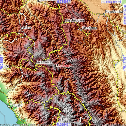 Topographic map of Ucuncha