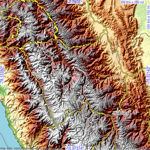 Topographic map of Uco