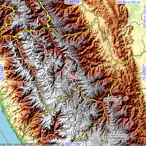 Topographic map of Singa