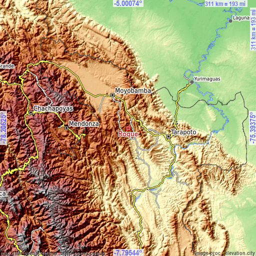Topographic map of Roque