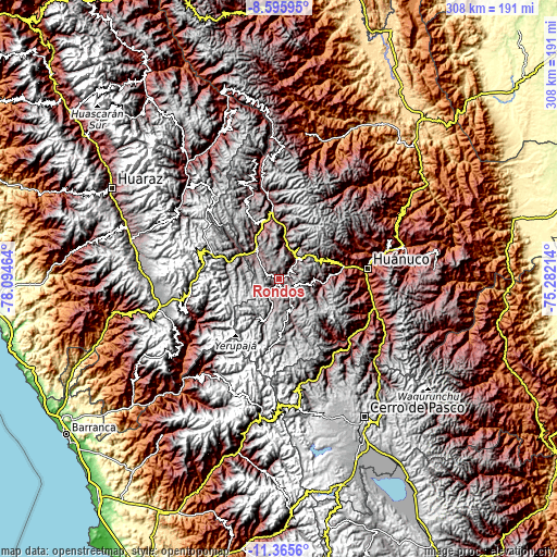 Topographic map of Rondos