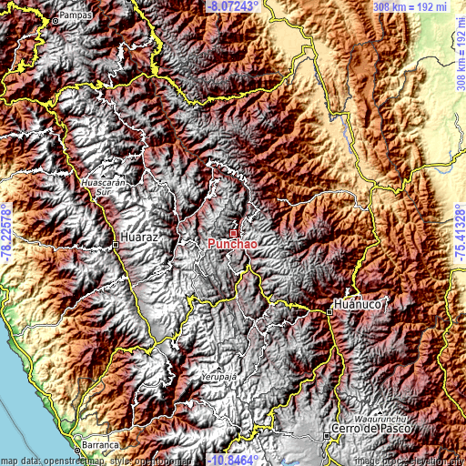 Topographic map of Punchao