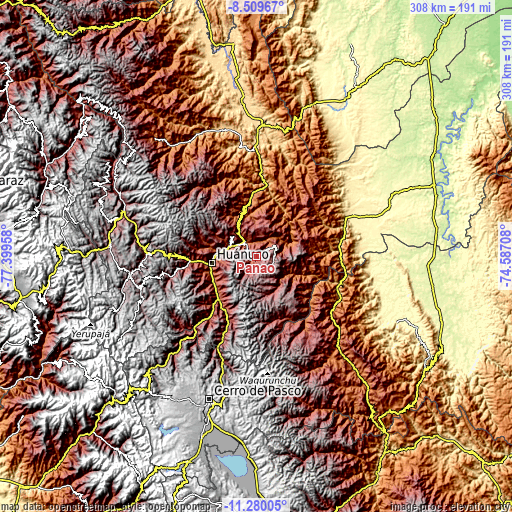 Topographic map of Panao