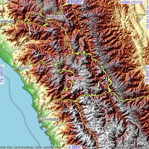 Topographic map of Mollepata