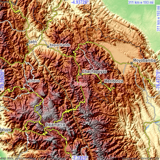 Topographic map of Maino
