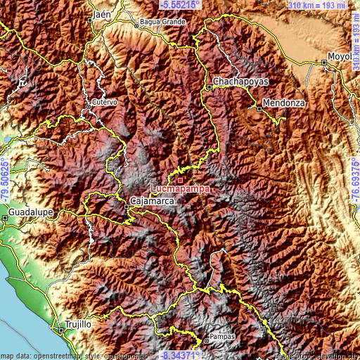 Topographic map of Lucmapampa