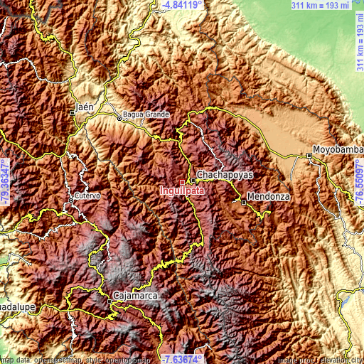 Topographic map of Inguilpata