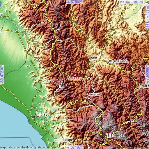 Topographic map of Colasay