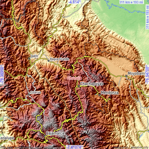 Topographic map of Churuja